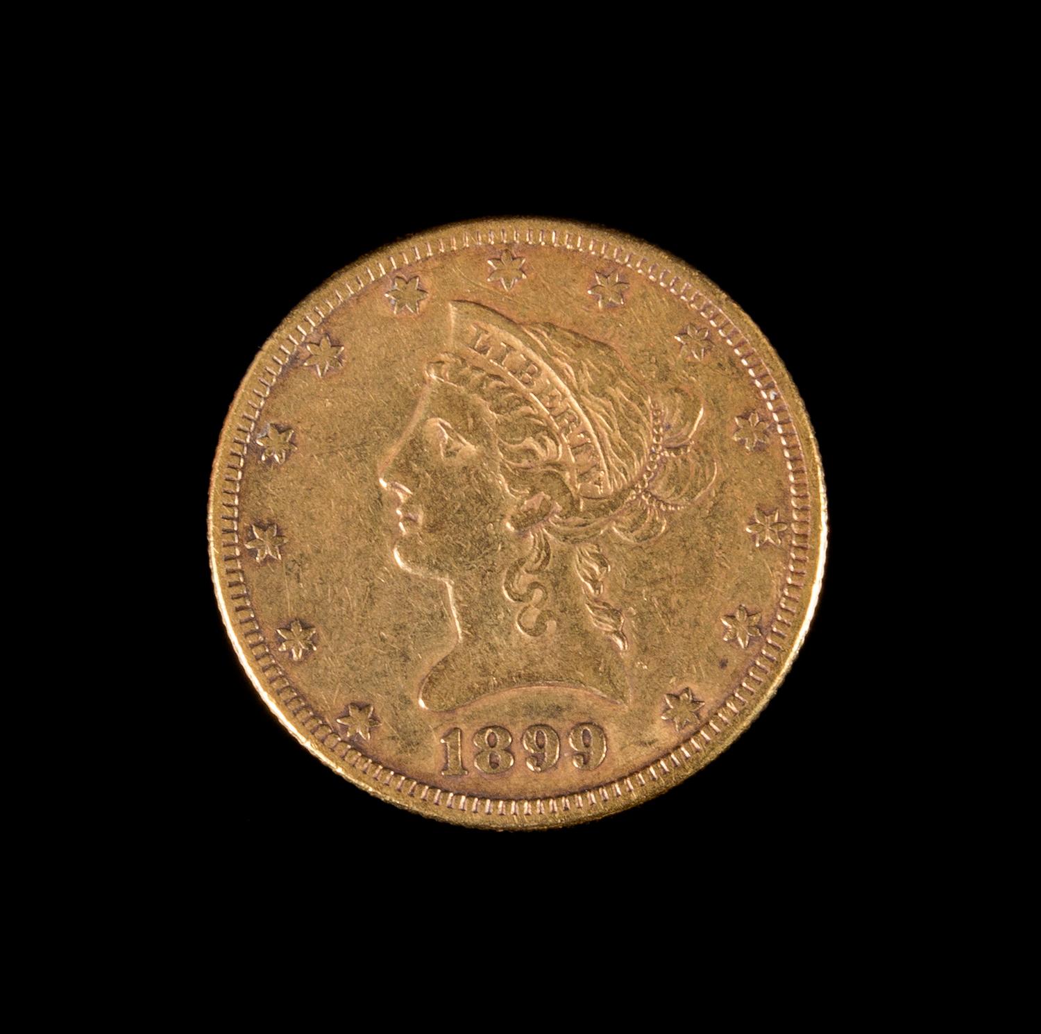 A United States 1899-S Liberty Head $10 Gold Coin