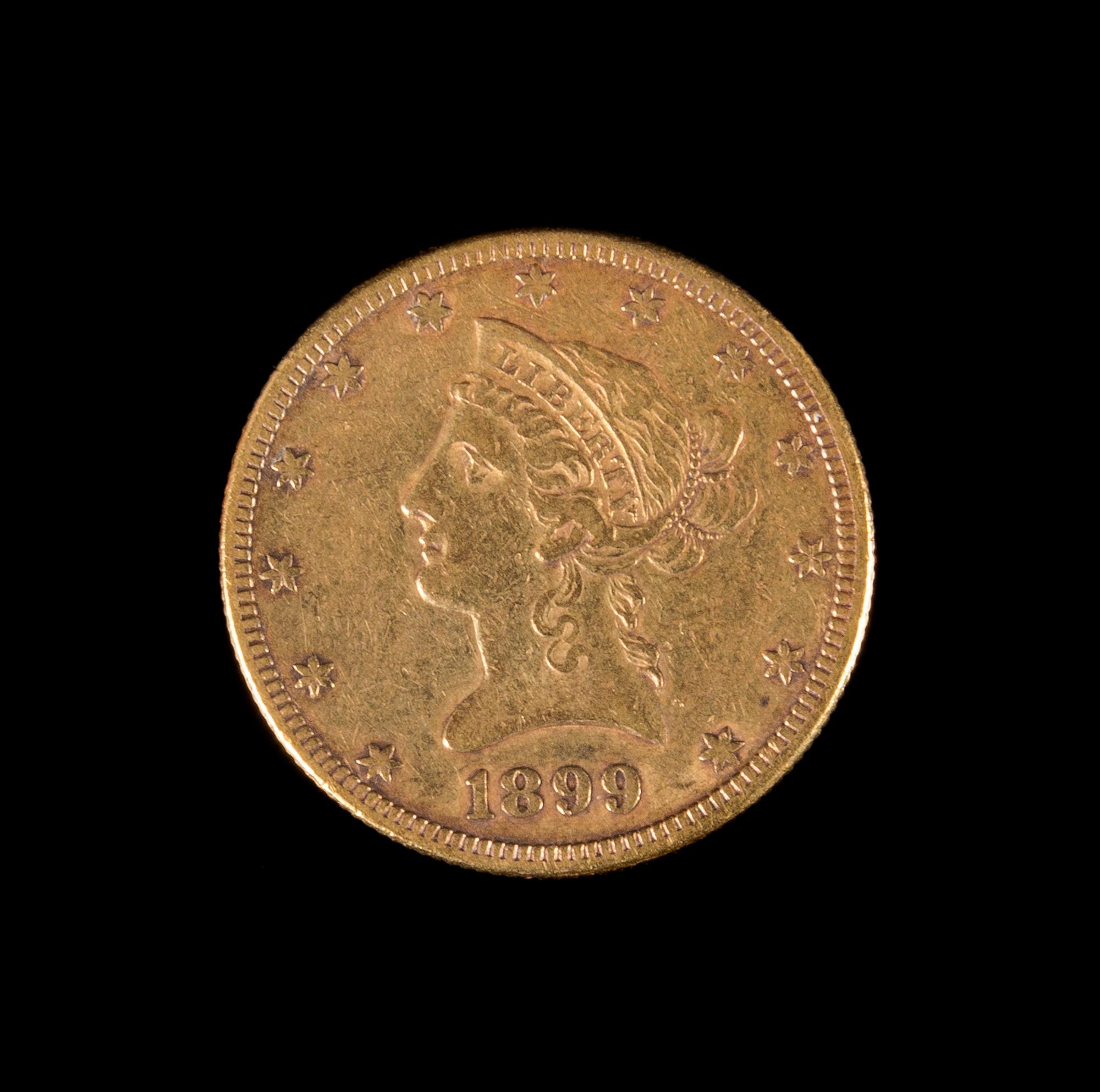 A United States 1899-S Liberty Head $10 Gold Coin
