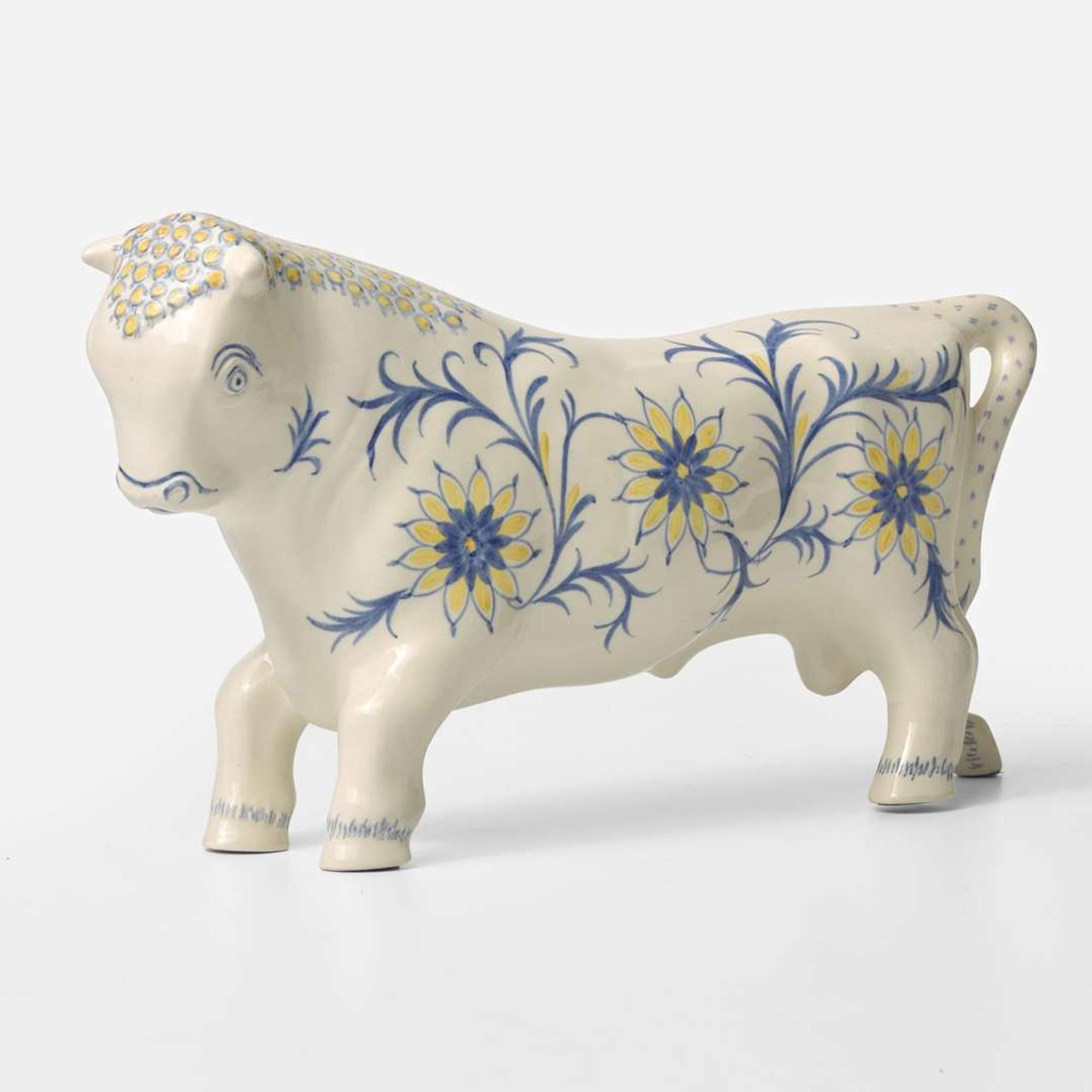 A Wedgwood Arnold Machin (1911-1999) Designed Ferdinand the Bull Queensware Figure, UK, circa 1941