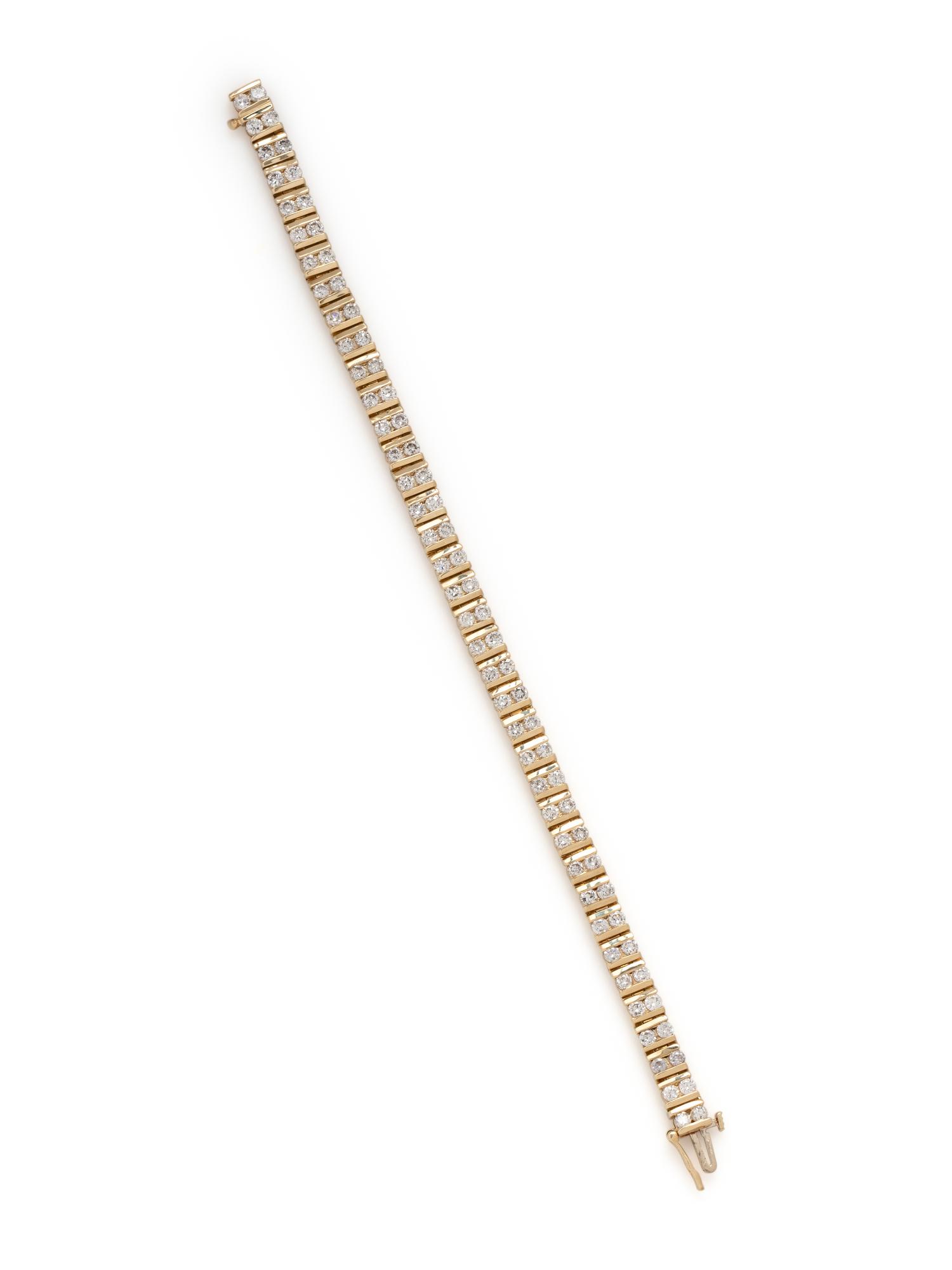 YELLOW GOLD AND DIAMOND BRACELET