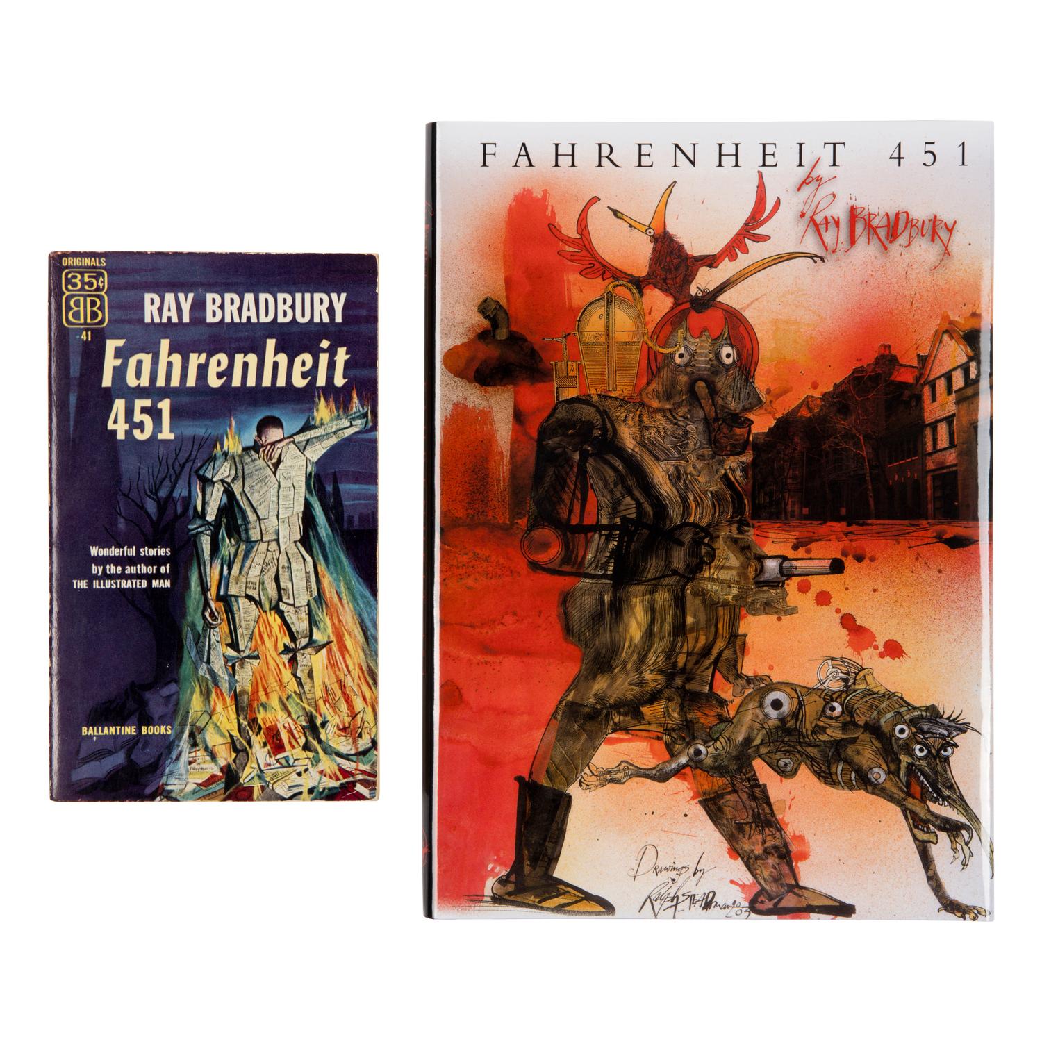 [Steadman, Ralph (b. 1936), illustrator]. -- Bradbury, Ray (1920-2012). Fahrenheit 451 . Los Angeles: Graham, 2005.