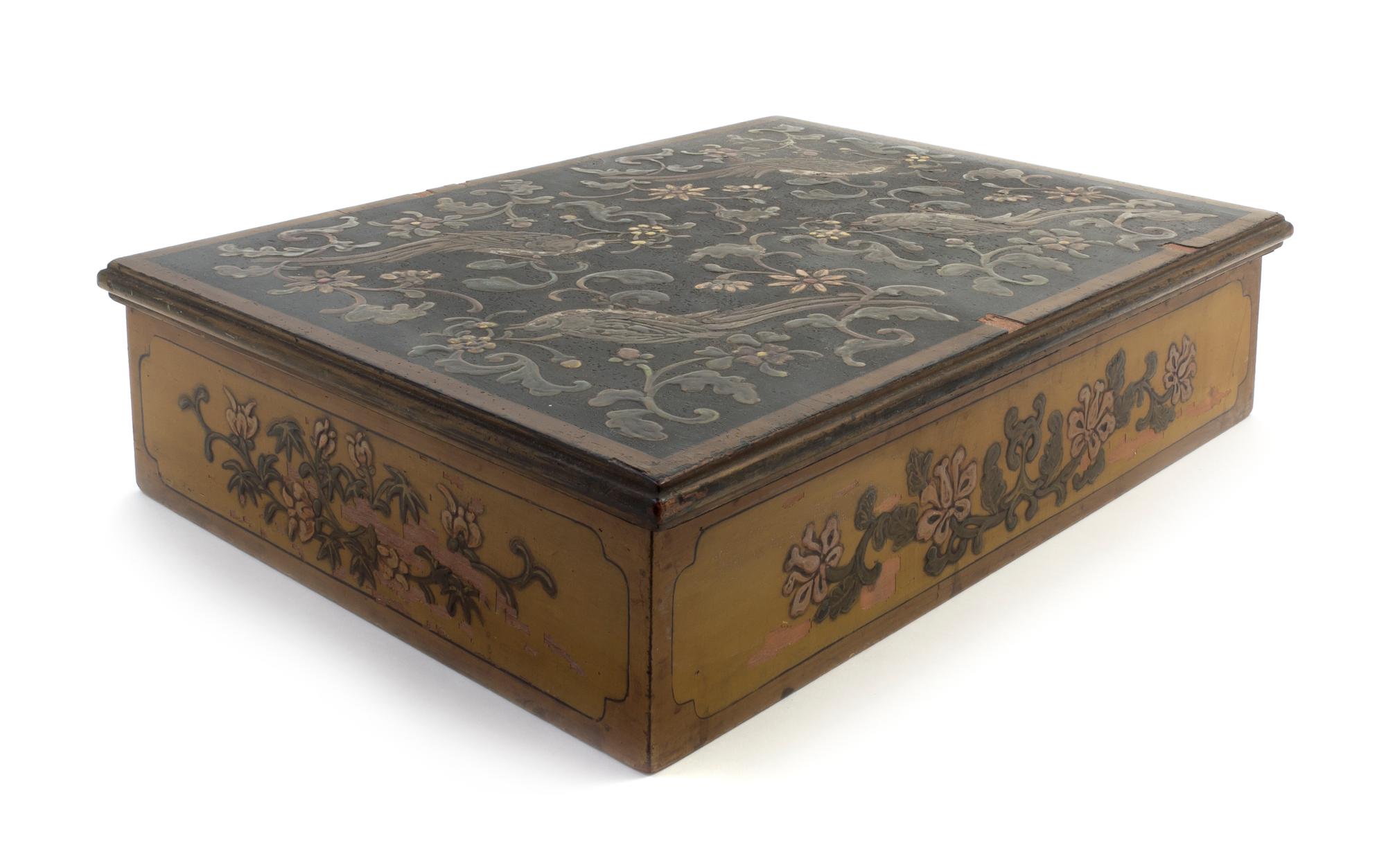 A Japanese Traveling Vanity Case Width 15 7/8 inches.