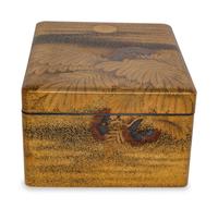 A Japanese Gilt and Polychrome Lacquer Box