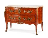 A Louis XV Style Gilt Bronze Mounted Parquetry Commode Height 33 x width 47 x depth 22 inches. — LATE 19TH CENTURY
