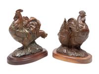 Pair of Chicken Sculptures , editions 8/15 and 15/50