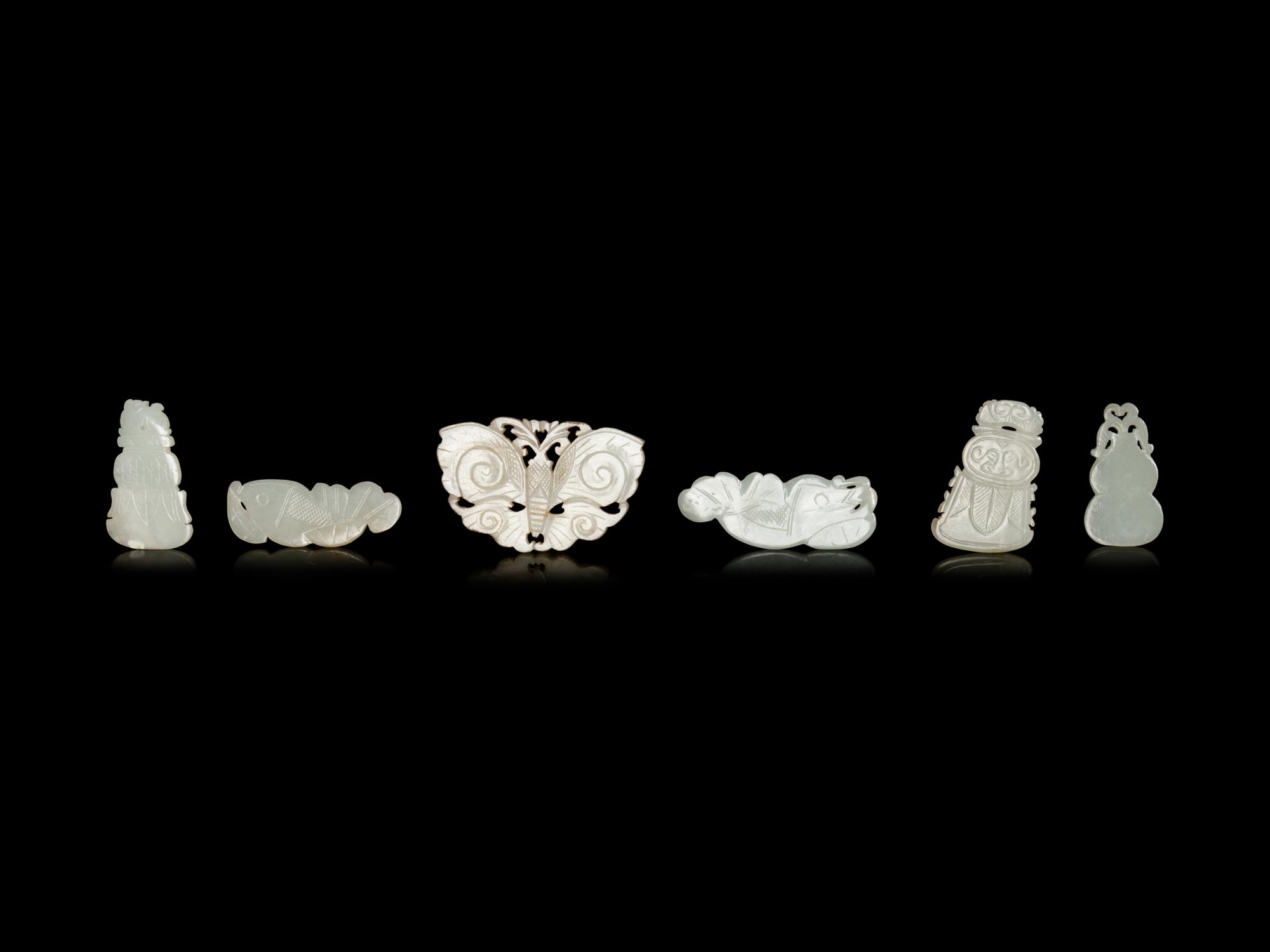 Six Chinese Jade Plaques
