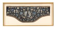 A Group of Four Gilt Framed Chinese Embroidered Panels Largest framed size 35 x 25 1/2 inches. — 19TH CENTURY