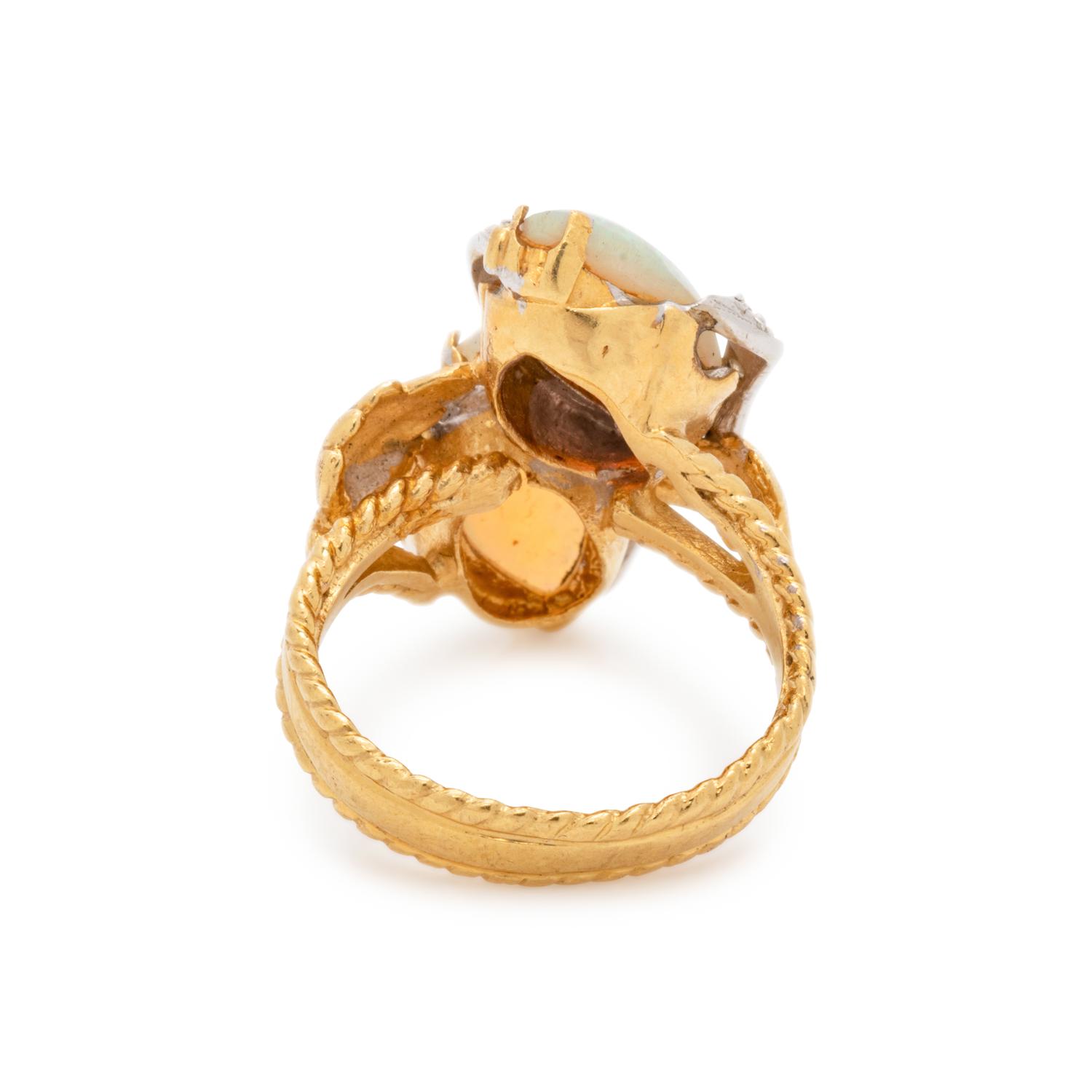 OPAL AND DIAMOND RING