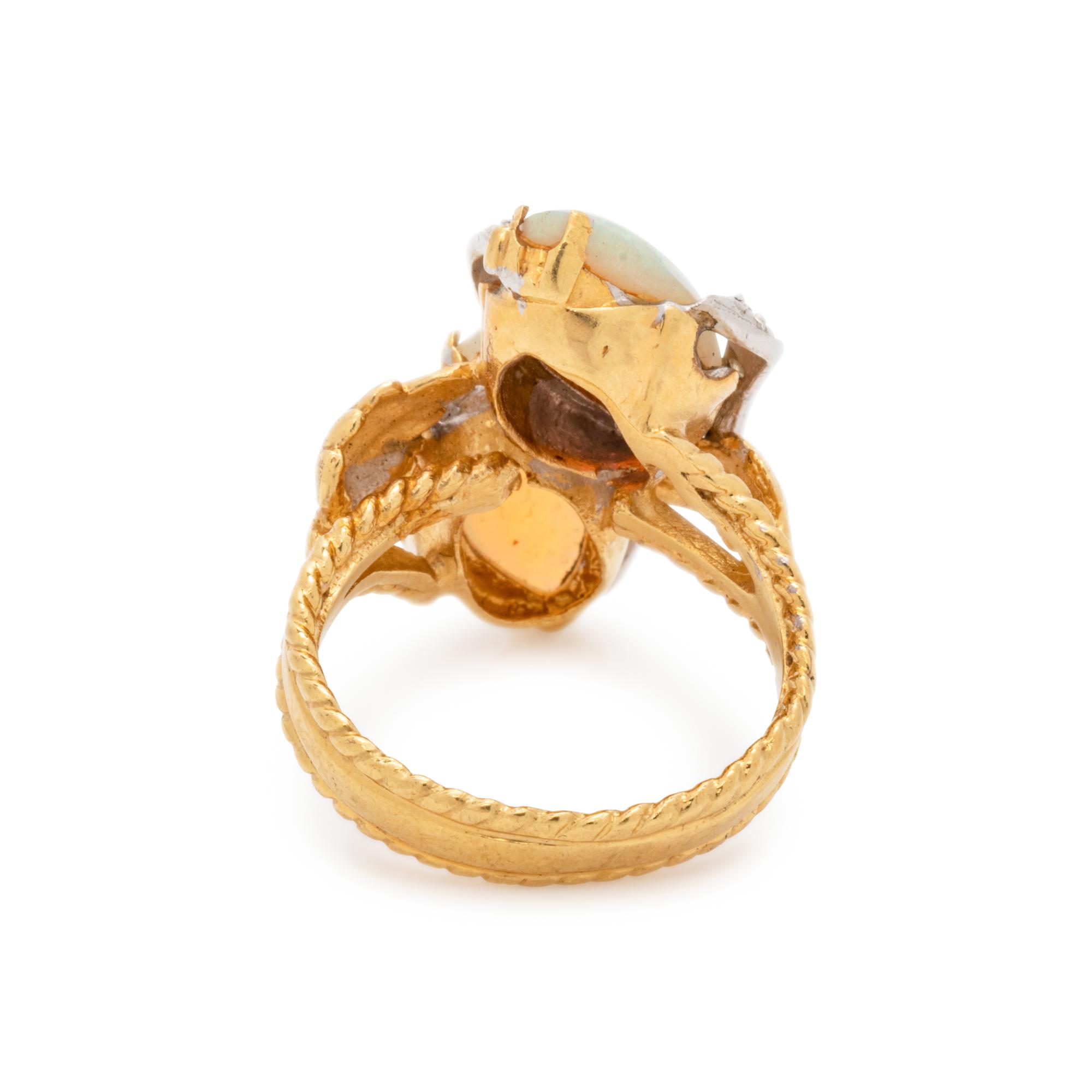 OPAL AND DIAMOND RING