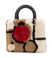 Christian Dior Red and Brown Mink Small Lady Dior Bag, 2018