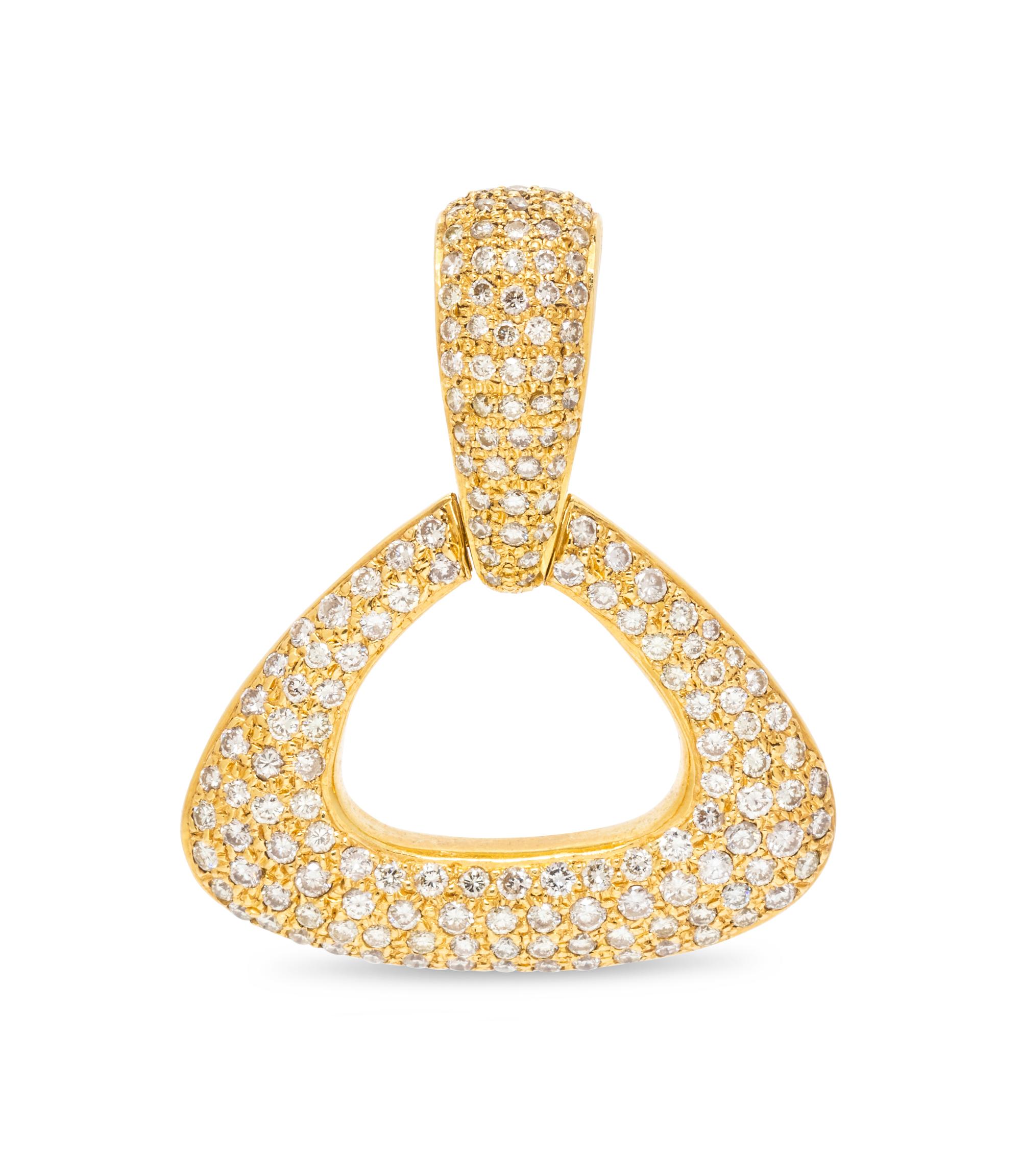 A Yellow Gold and Diamond Pendant,