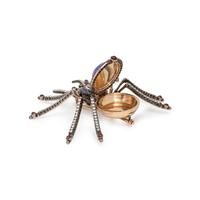 MULTIGEM AND ENAMEL SPIDER BROOCH