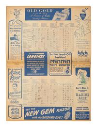A Group of Over 30 1947-51 Jackie Robinson Brooklyn Dodgers Programs / Scorecards