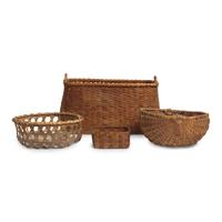 A Group of Four Assorted Woven Splint Baskets