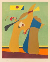Joan Miro, (Spanish, 1893-1983), Une Femme, 1958