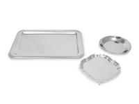 A Group of Six Silver-Plate Serving Trays