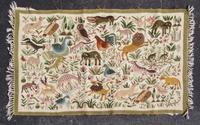 Two Woven Rugs Dimensions of larger 59 inches x 34 inches. — 20TH CENTURY