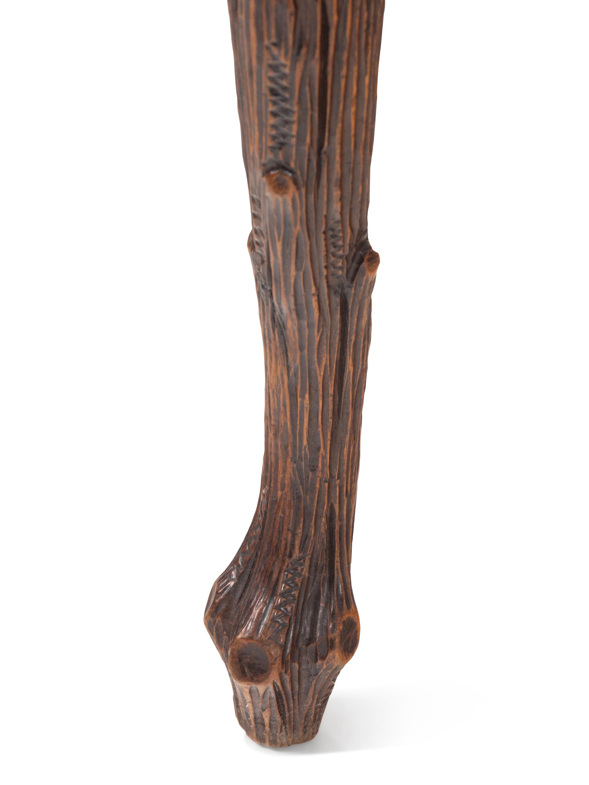 A Pair of French Faux Bois-Carved Side Chairs