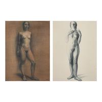 Standing Nude (Annaluisa) and Standing Nude (With One Hand on Chest), A Pair, 1993