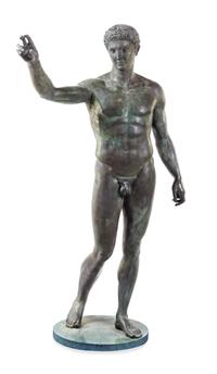 A Monumental Bronze Figure of the Antikythera Ephebe Height 75 inches. — AFTER THE ANTIQUE