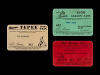 A Group of Three Vintage Milwaukee Braves Season Passes