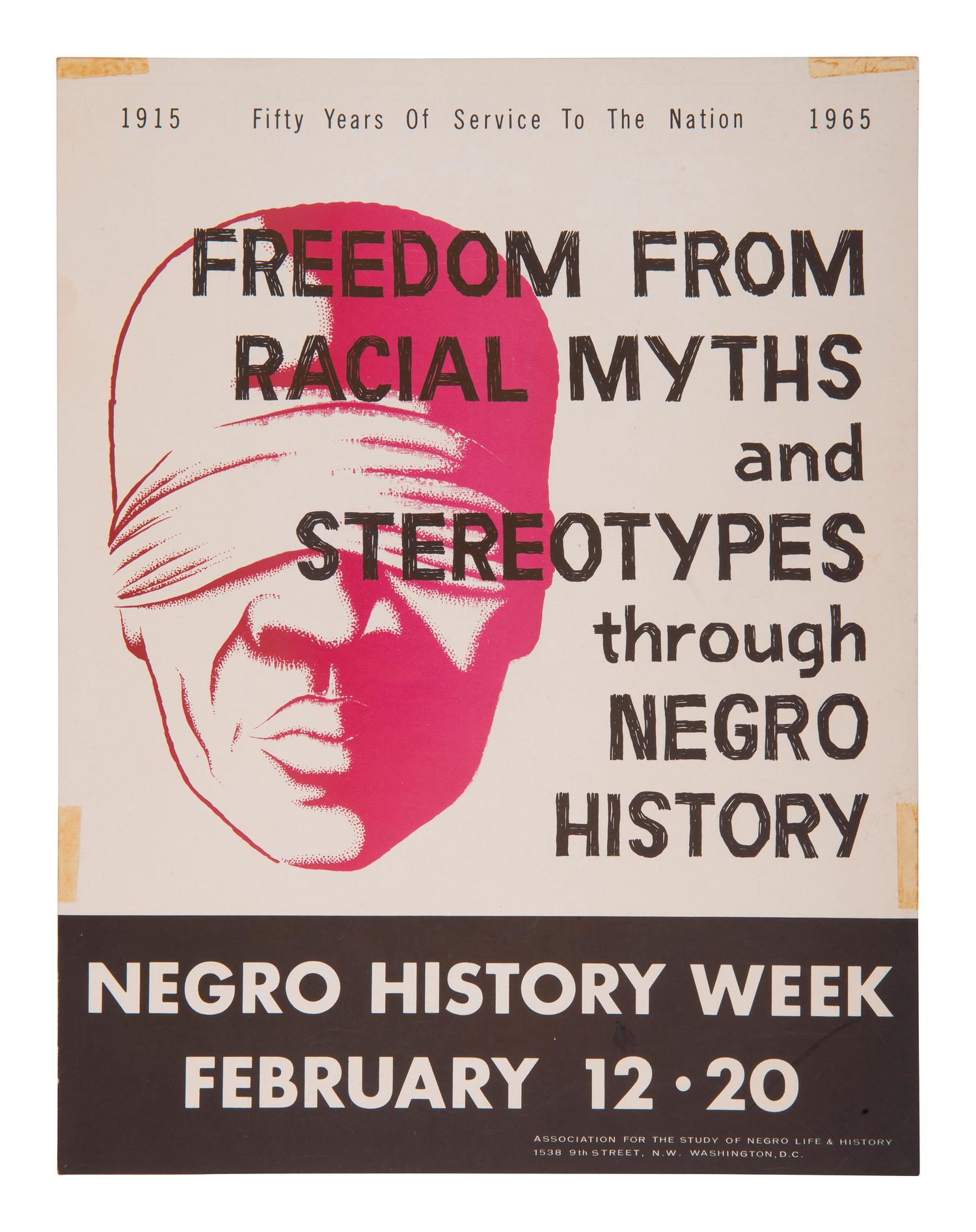 [CIVIL RIGHTS]. Negro History Week. A group of 2 posters for 1965 and 1968.