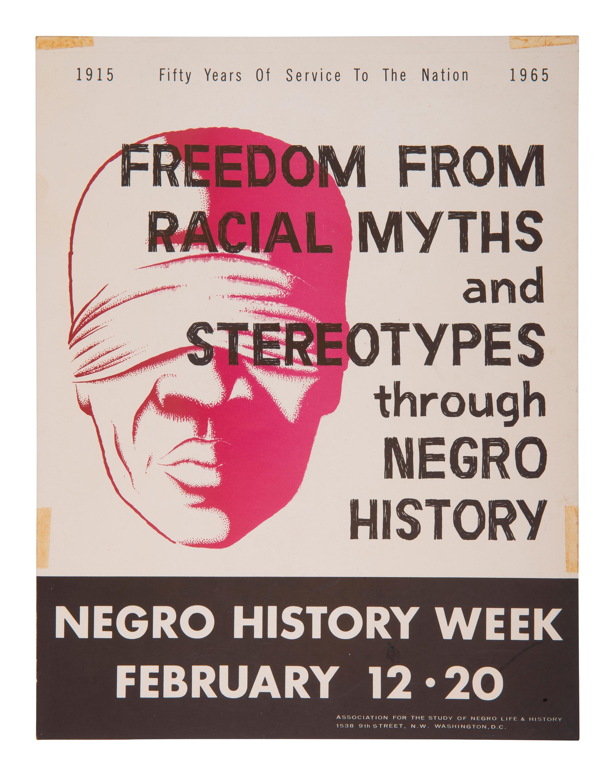 [CIVIL RIGHTS]. Negro History Week. A group of 2 posters for 1965 and 1968.