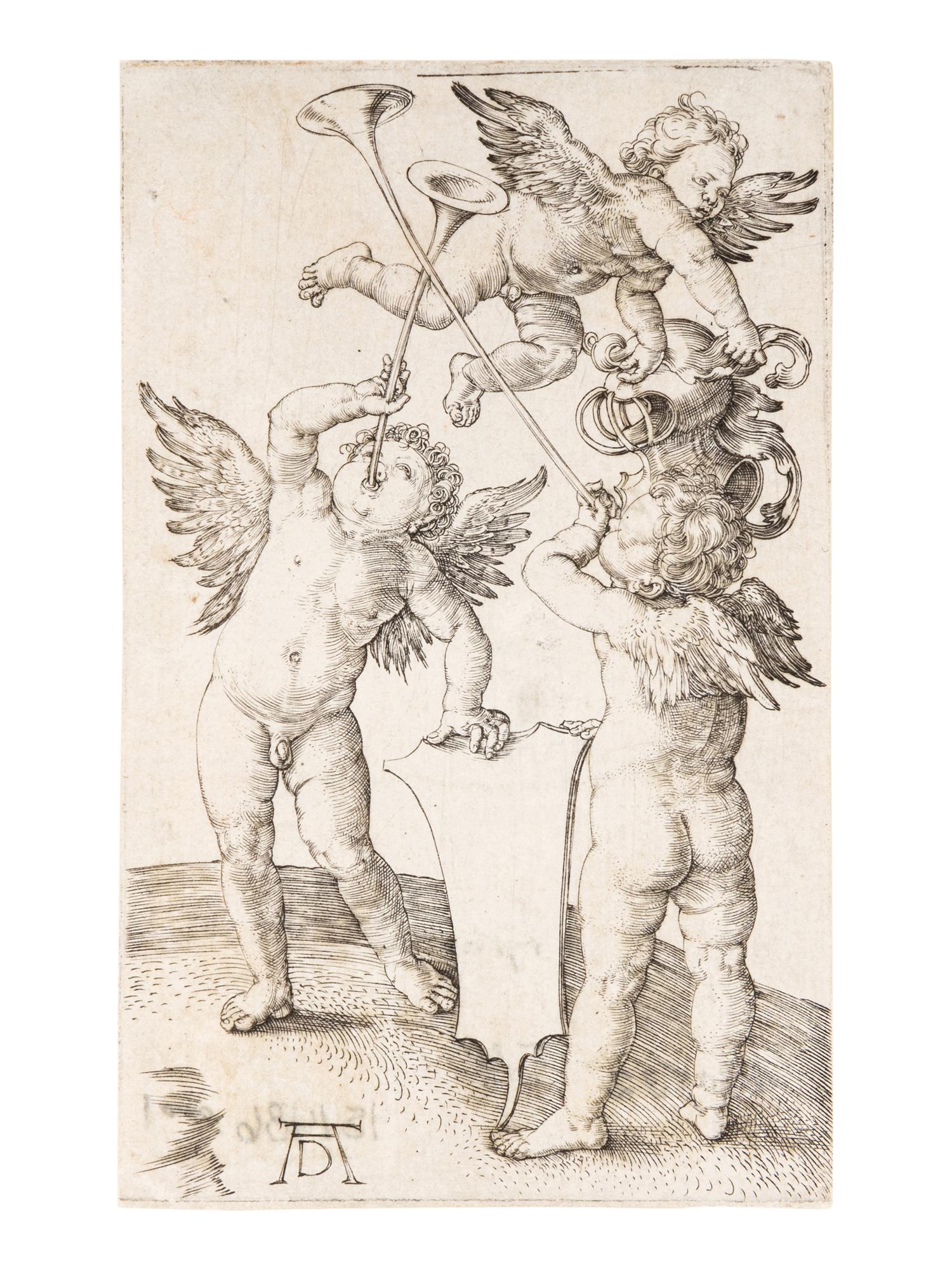 Three Putti With Shield and Helme t, ca. 1500
