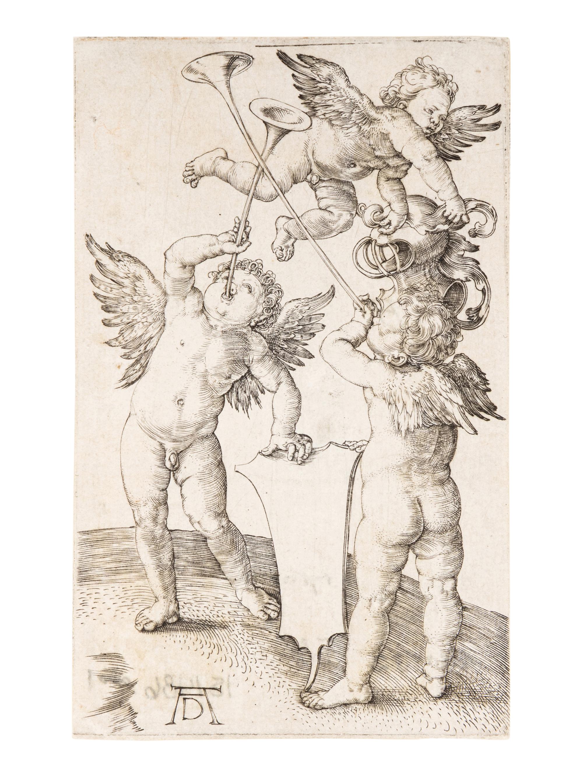 Three Putti With Shield and Helme t, ca. 1500