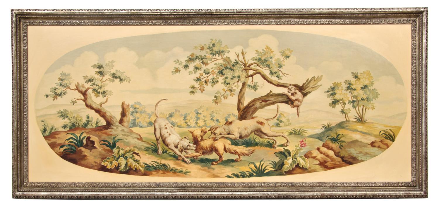 Continental School, (19th century), Hounds at Play
