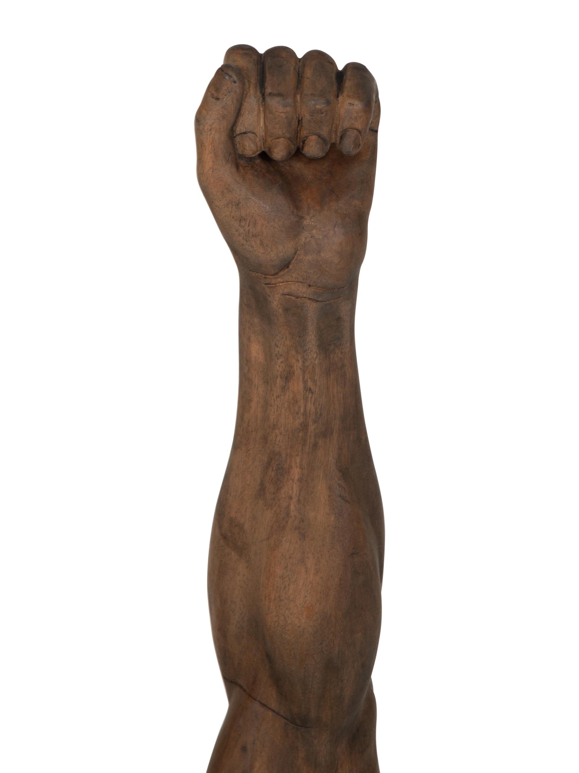 A Pair of Venetian Style Carved Wood Arm-Form Sconces