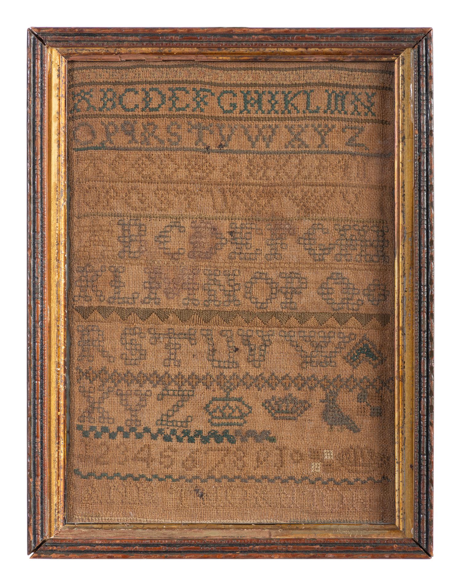 An English Needlework Schoolgirl's Sampler