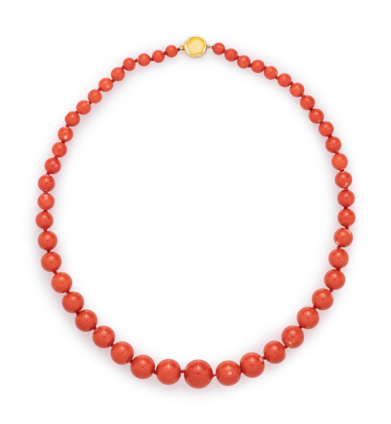 CORAL BEAD NECKLACE
