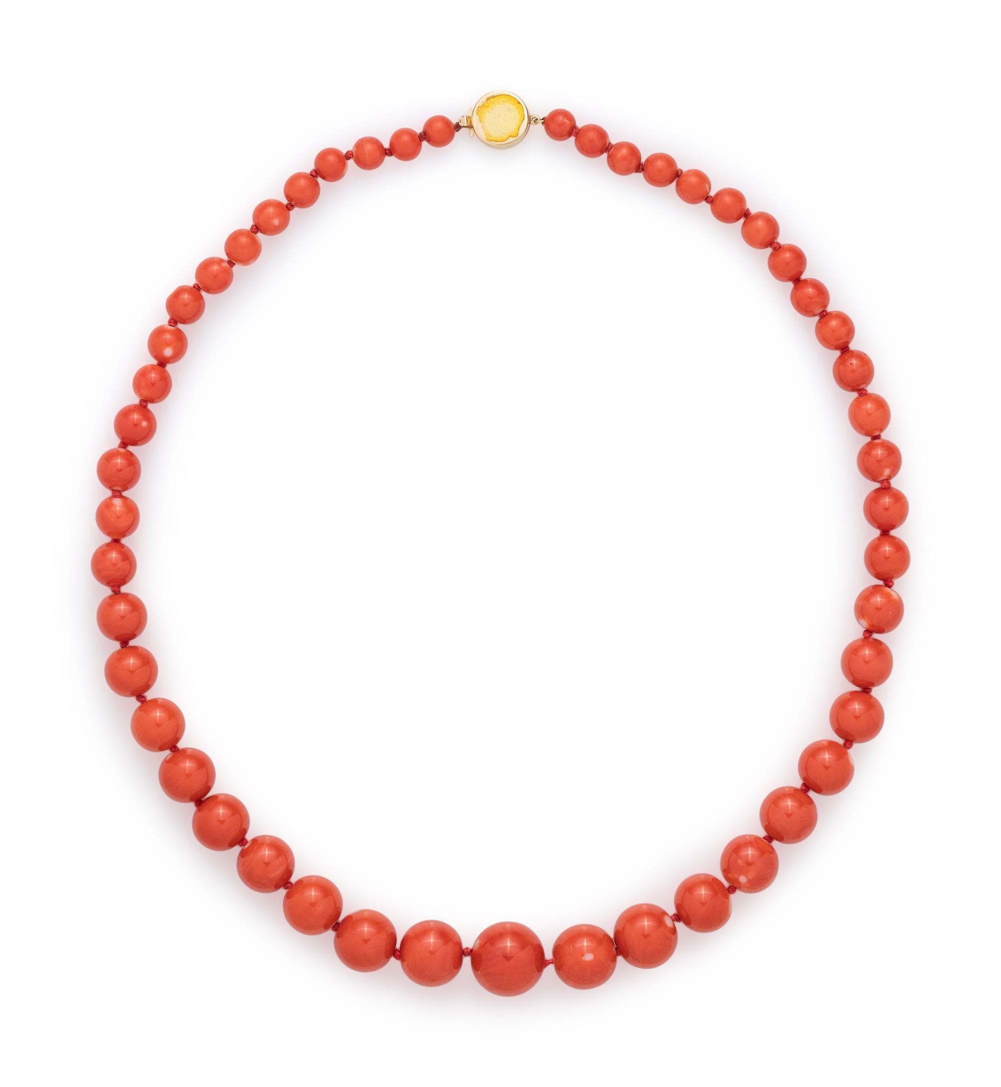 CORAL BEAD NECKLACE