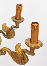 A Pair of Empire Style Seven-Light Chandeliers