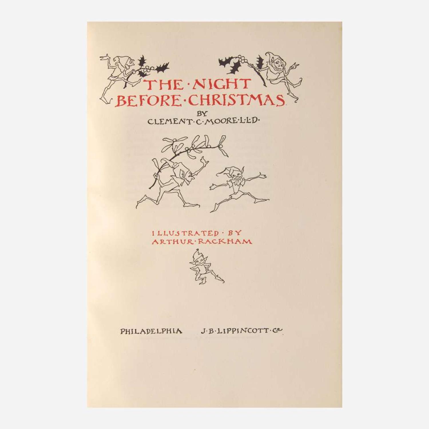[Children's & Illustrated] [Rackham, Arthur] Moore, Clement C. The Night Before Christmas