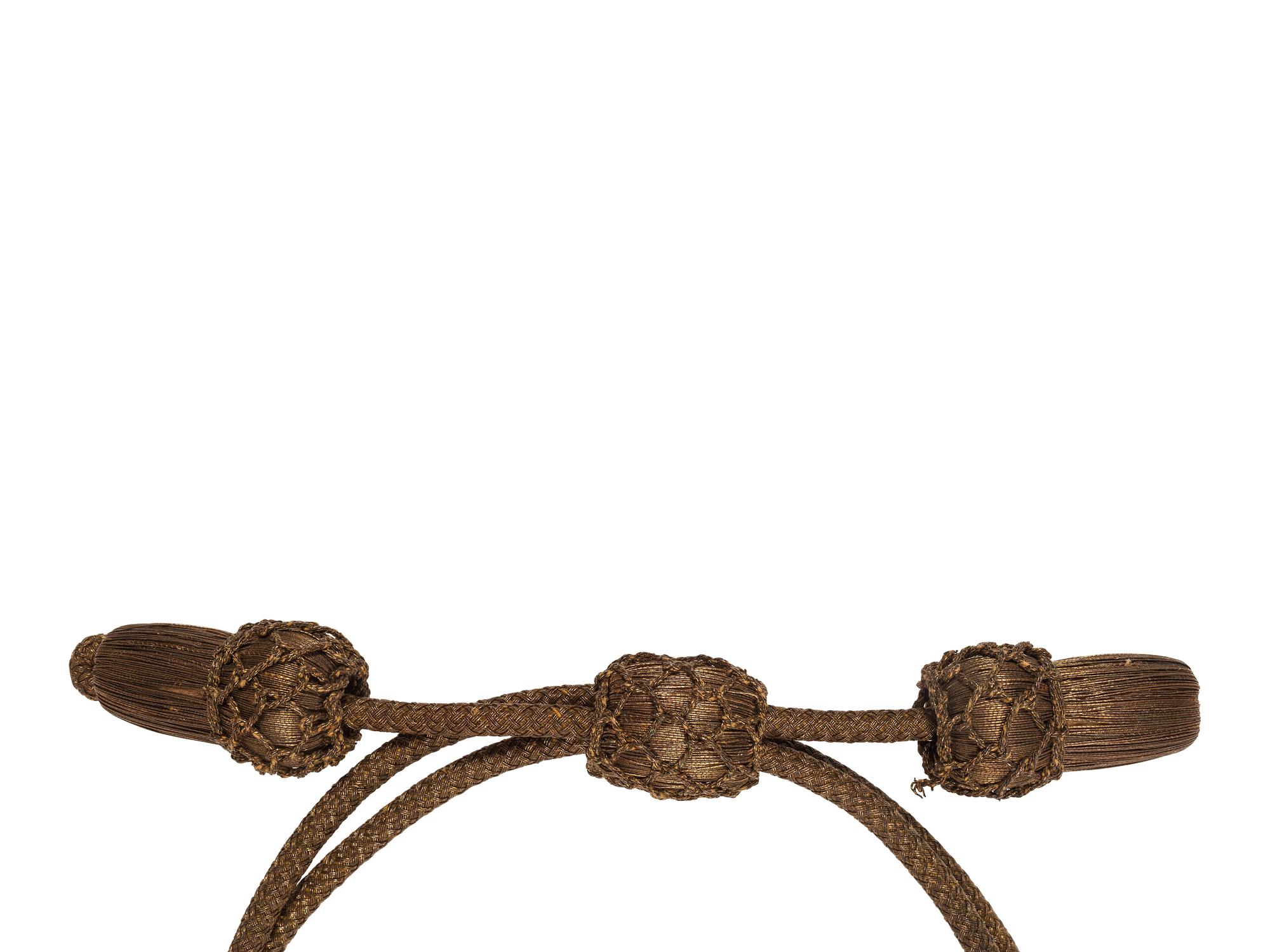 [CIVIL WAR]. Commissioned oficer's gold bullion hat cords.
