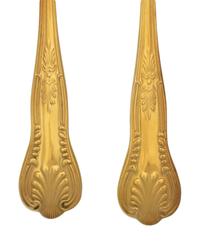 A French Gold-Plated Fish Service for Twelve