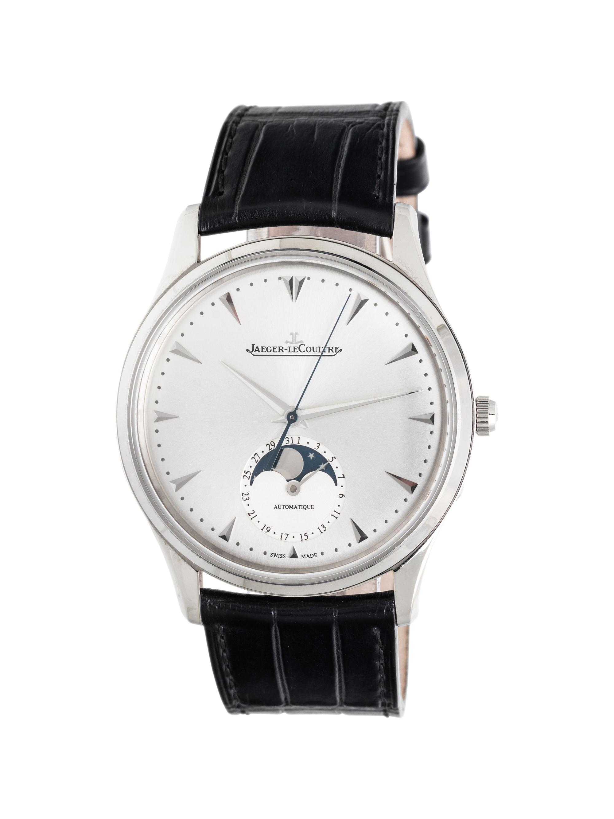JAEGER-LeCOULTRE, REF. 136.84.20 STAINLESS STEEL 'MASTER ULTRA THIN MOON 39' MOONPHASE WATCH