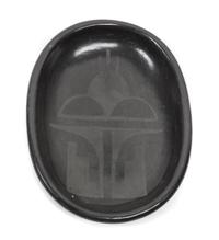 Rose Gonzales (1900-1989), San Ildefonso Blackware Plate Length 5 1/4 x width 4 inches.