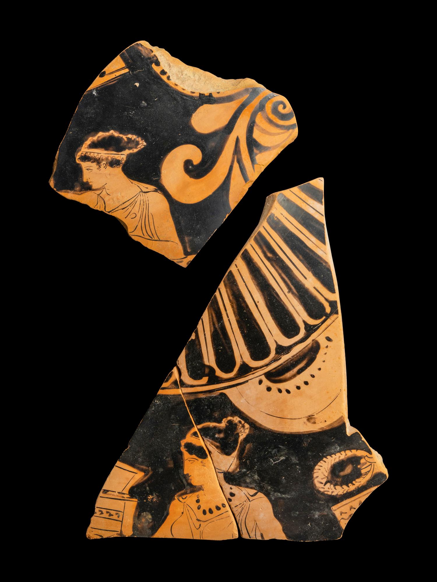 Three Apulian Red-Figured Amphora Fragments