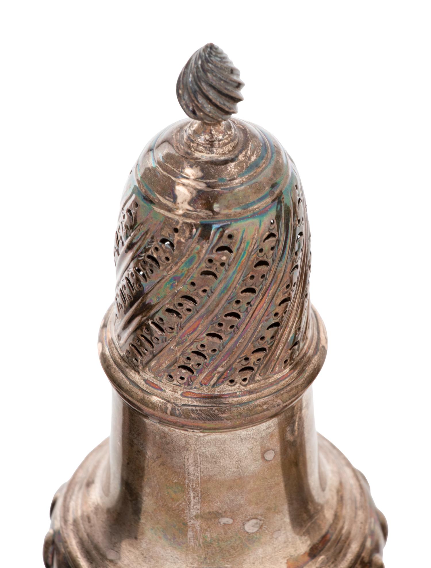 Three English Silver Muffineers