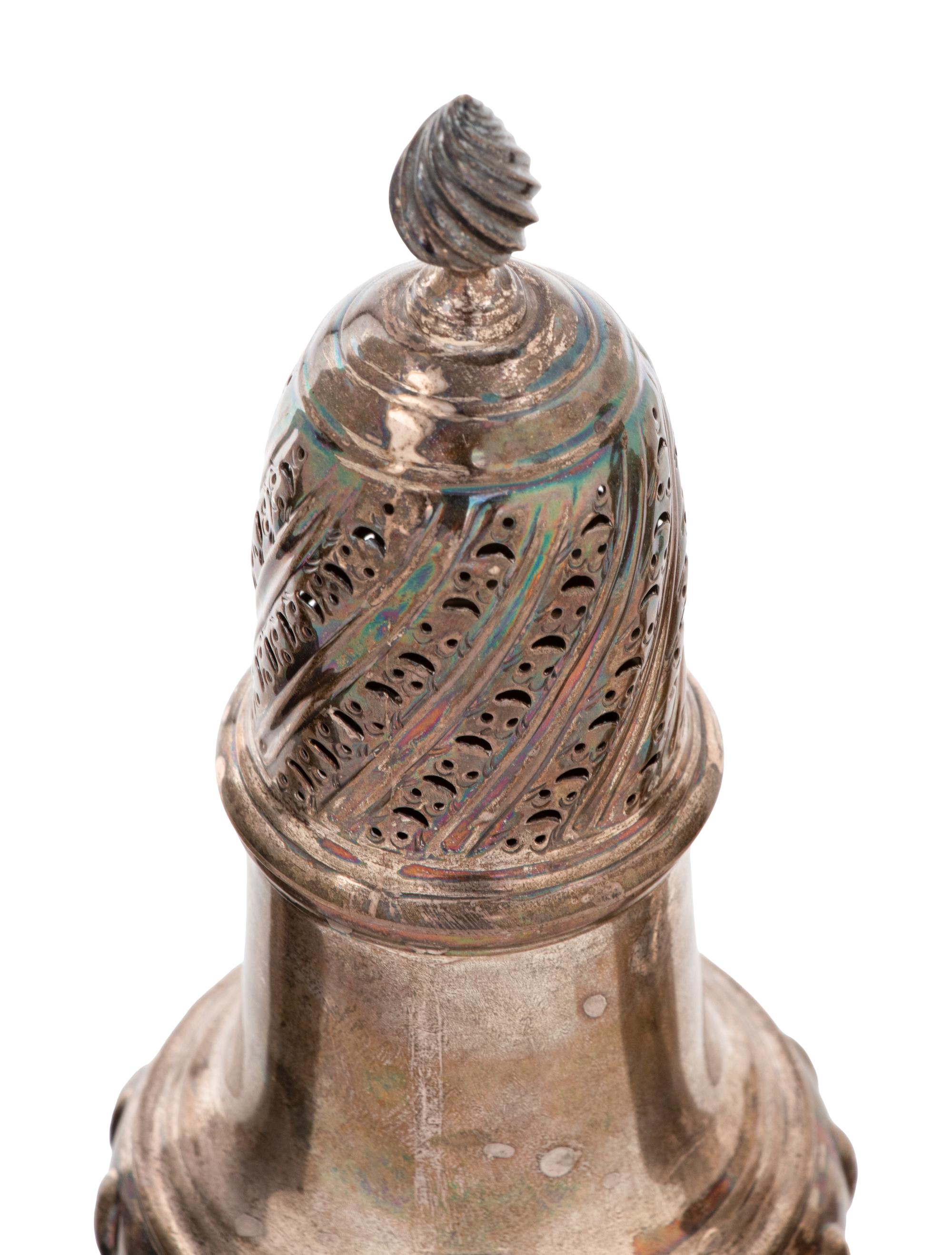 Three English Silver Muffineers