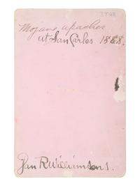 [NATIVE AMERICANS]. BAKER & JOHNSTON, photographers. Cabinet card of Apache prisoners.