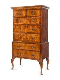 A George III Walnut Chest-on-Chest