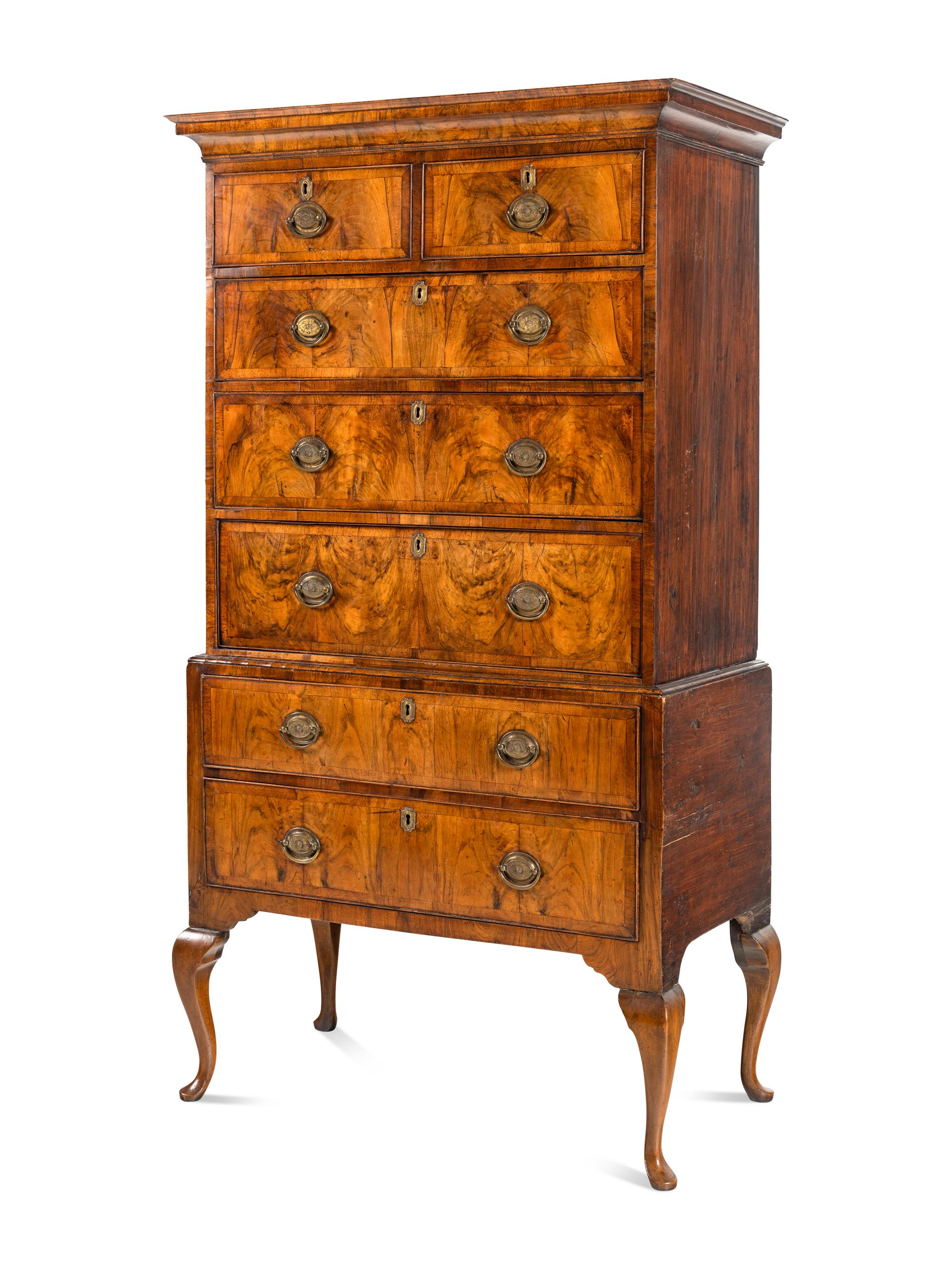 A George III Walnut Chest-on-Chest