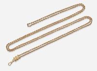 A 14K Yellow Gold Pocket Watch Chain