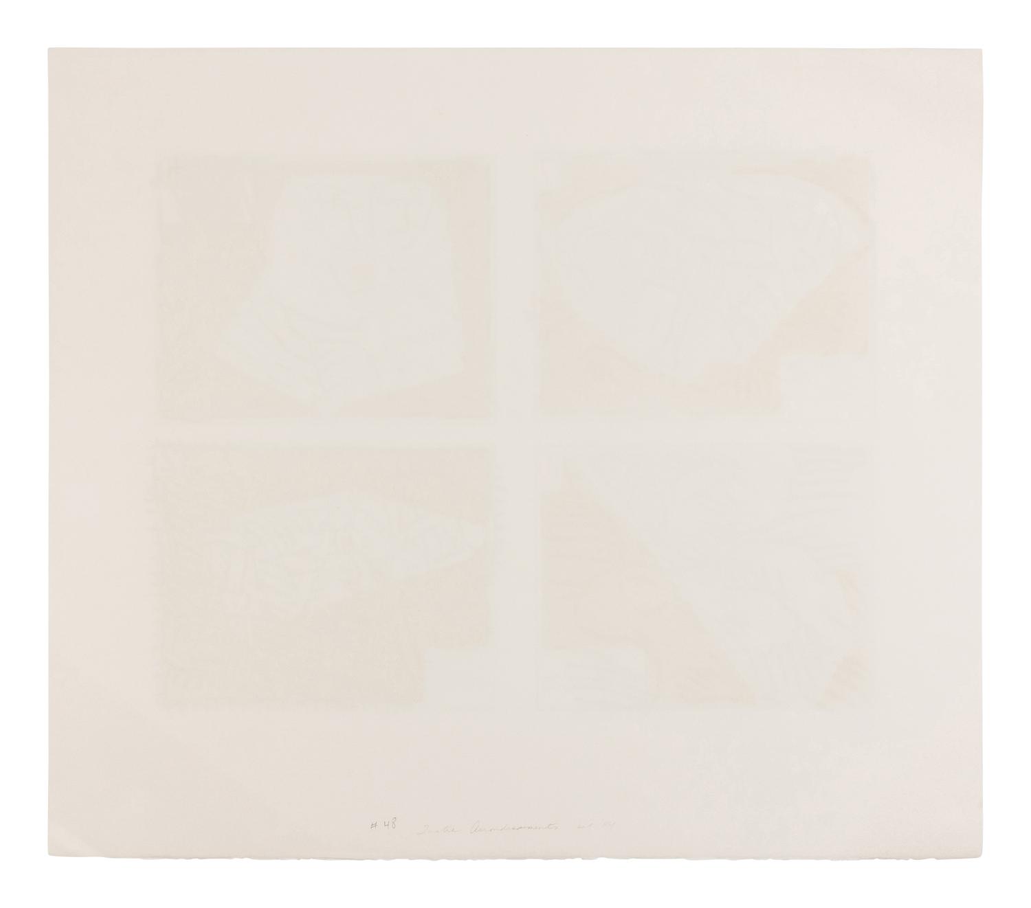 Tardieu, Dame Taride, Taches d'exclamation, Quatre arrondissements, and Le Layetier (5 works), ca. 1982-1990