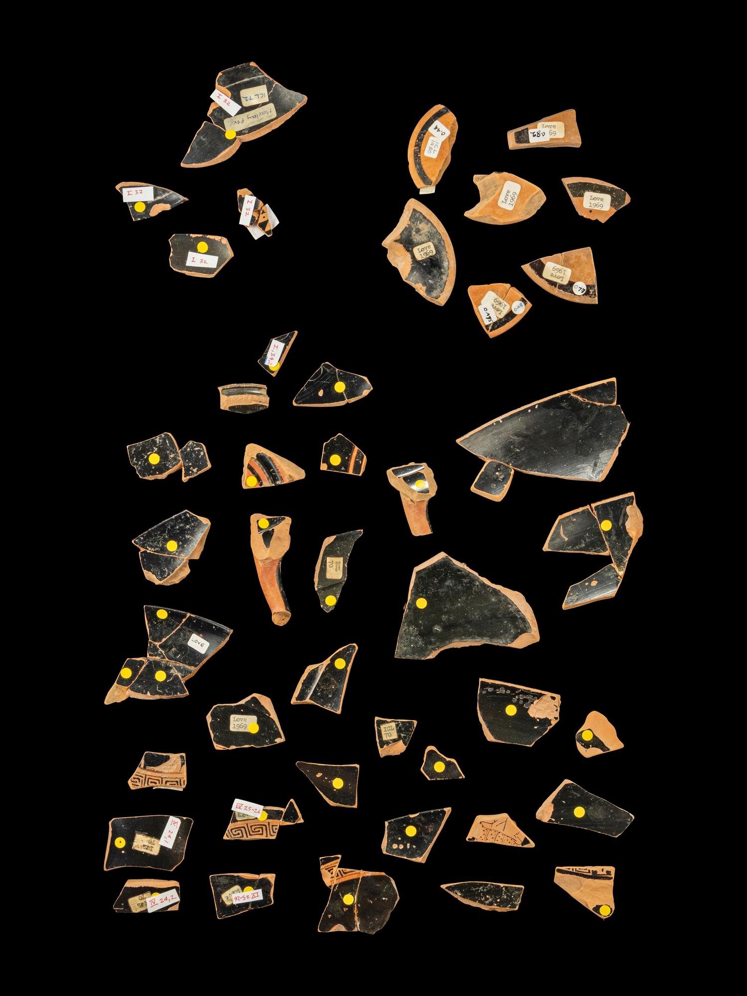 42 Attic Red-Figured Vase Fragments
