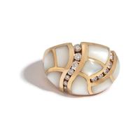 MOTHER-OF-PEARL AND DIAMOND RING